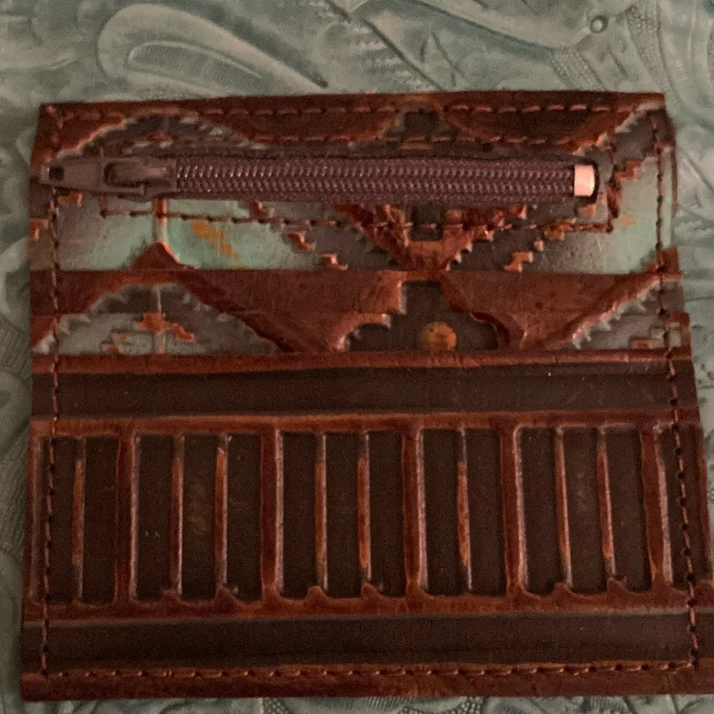 Merrick’s Custom Leather HOH/Leather Mini Wallet NWOT